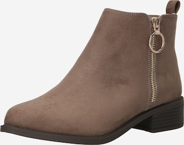 Bottines Dorothy Perkins en marron : devant