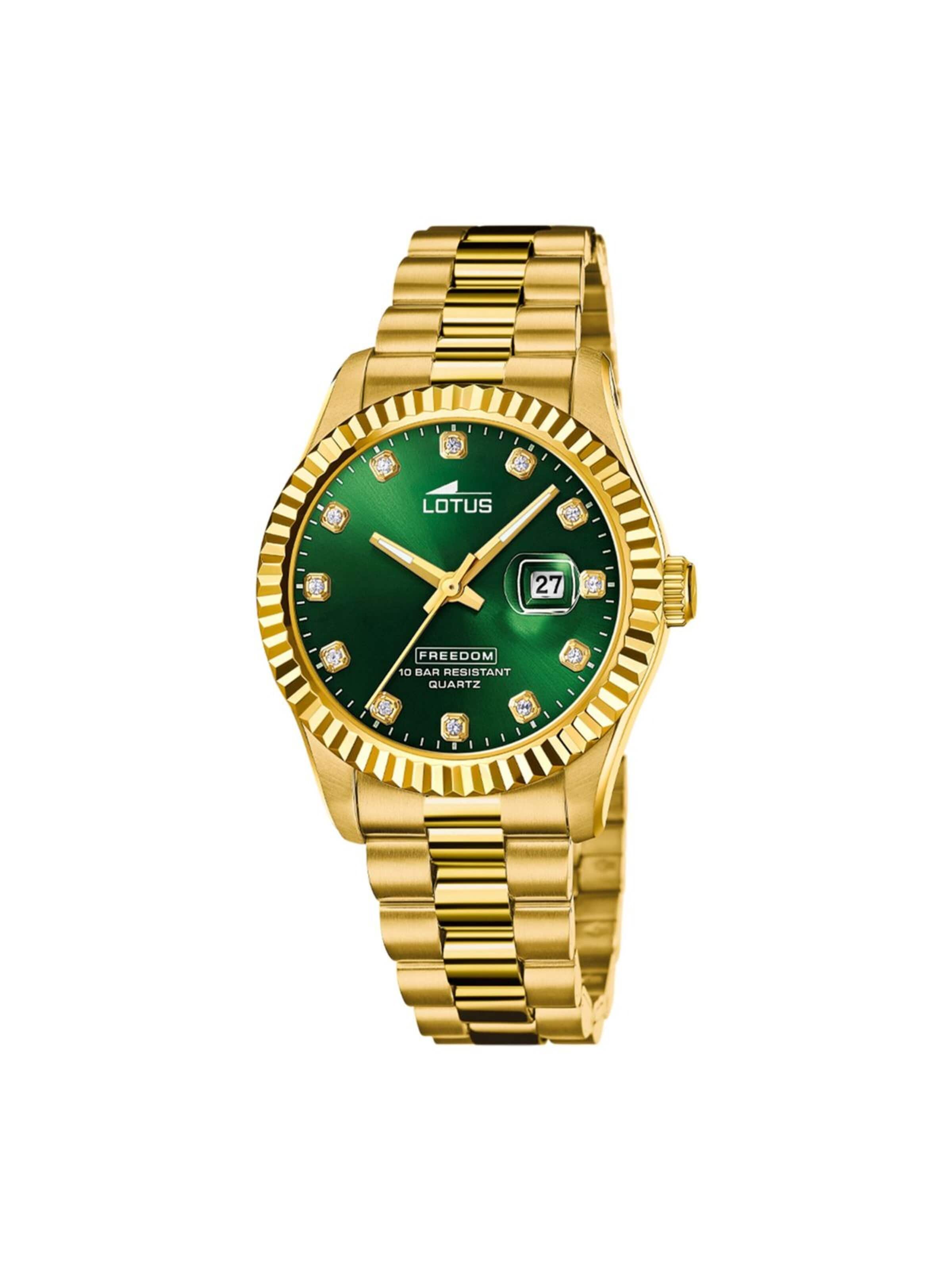 Lotus Analoog horloge 'Date watch Freedom' in Groen: voorkant