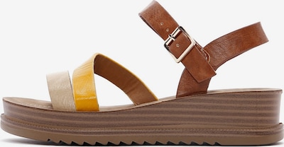 Derimod Sandale in beige / braun / curry, Produktansicht