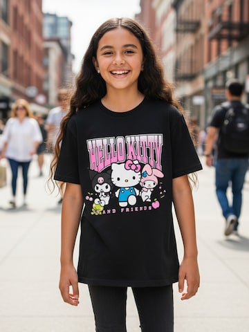 HELLO KITTY Shirt 'Friends'‌‌ in Schwarz