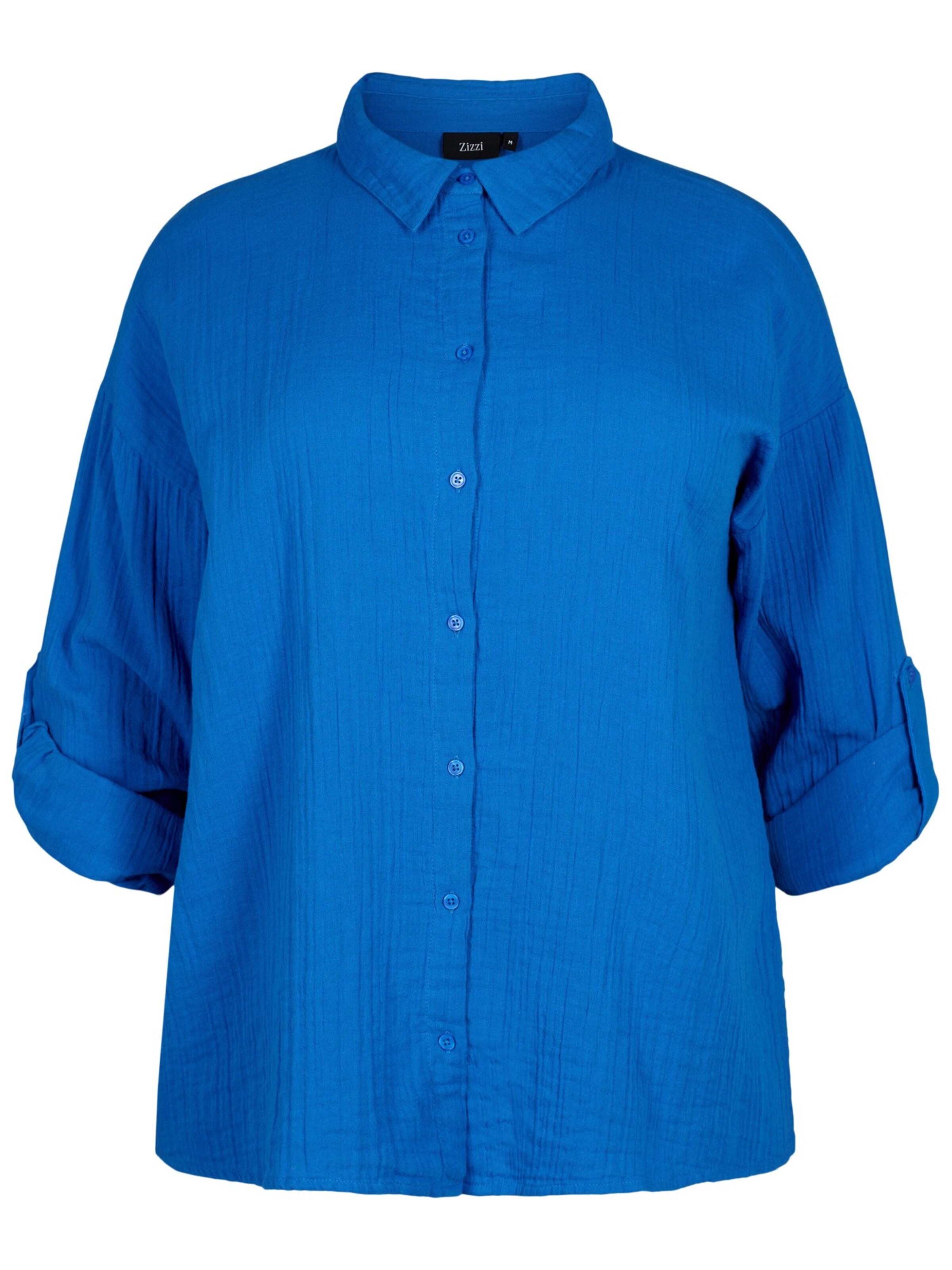 Chemisier 'VVIVU' Zizzi en bleu : devant