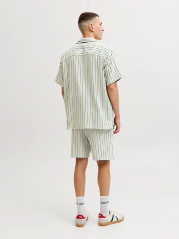 JACK & JONES Comfort fit Button Up Shirt 'JORCOBA' in Green