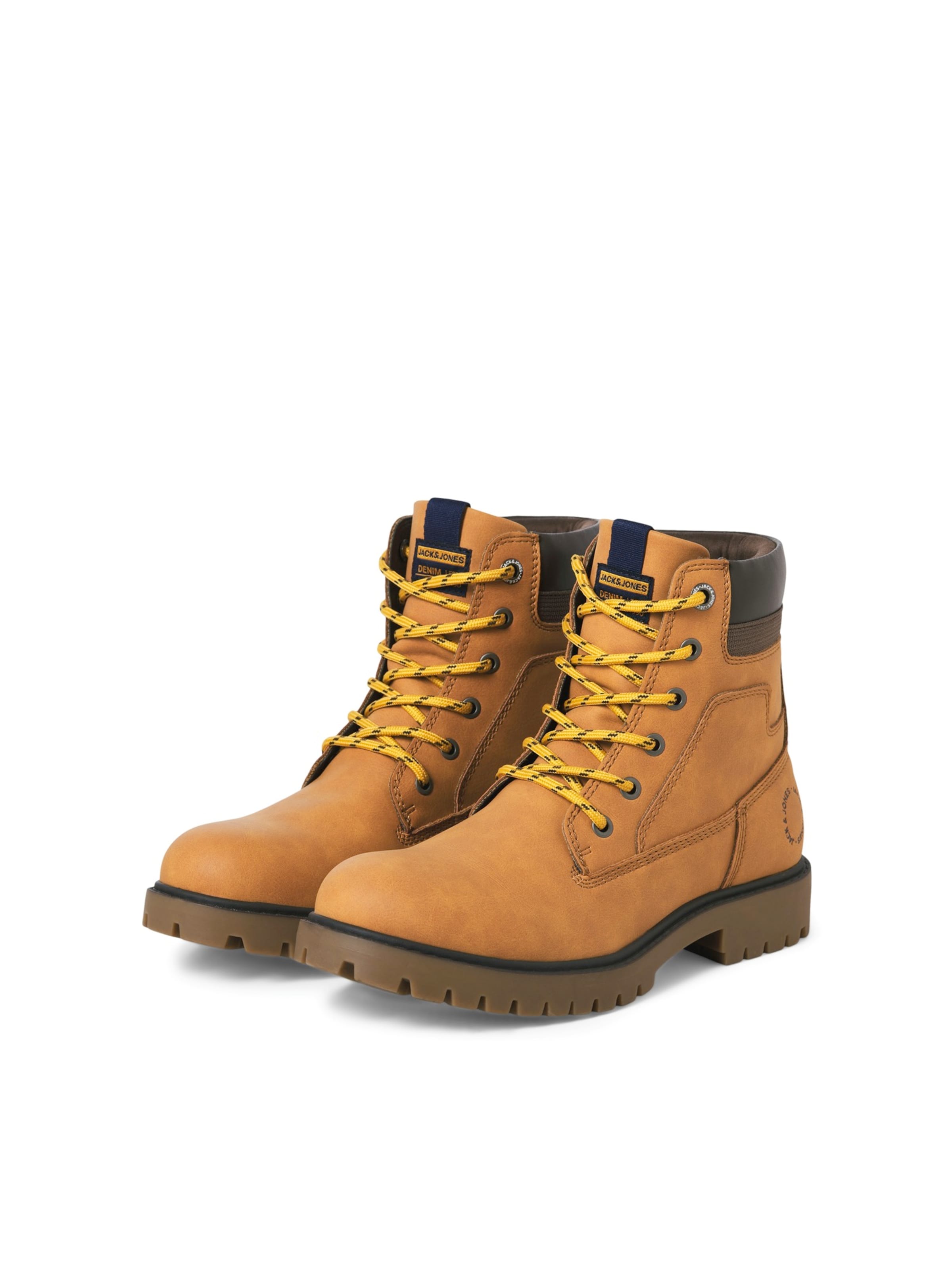 JACK & JONES Ботинки на шнуровке 'JFWFINIUS' в Желтый