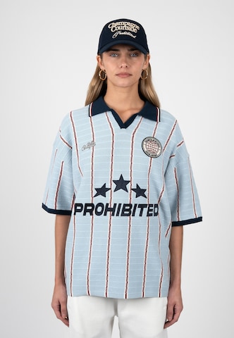 Prohibited Shirt in Blauw: voorkant