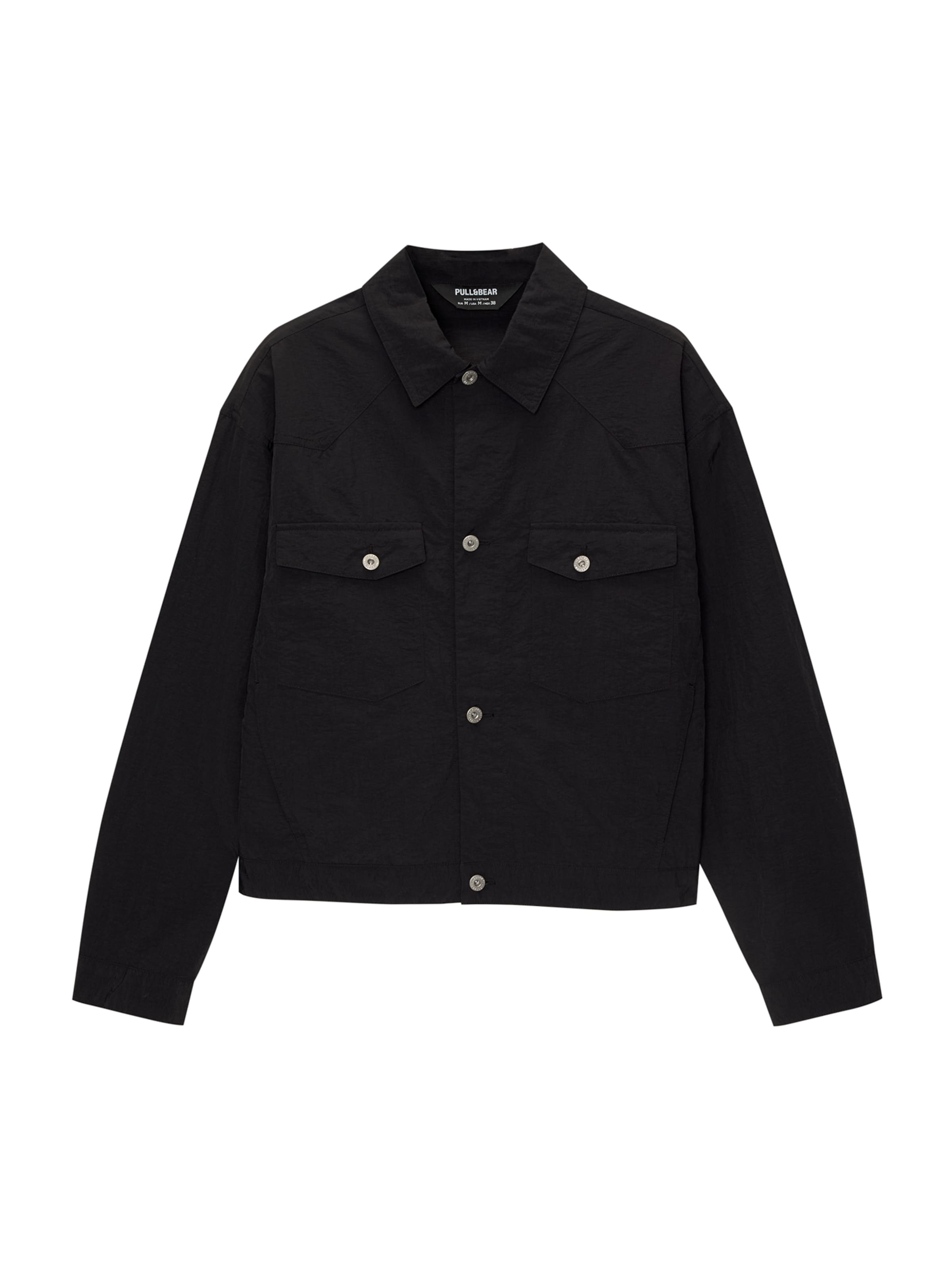 Pull&Bear Between-season jacket in Black: front