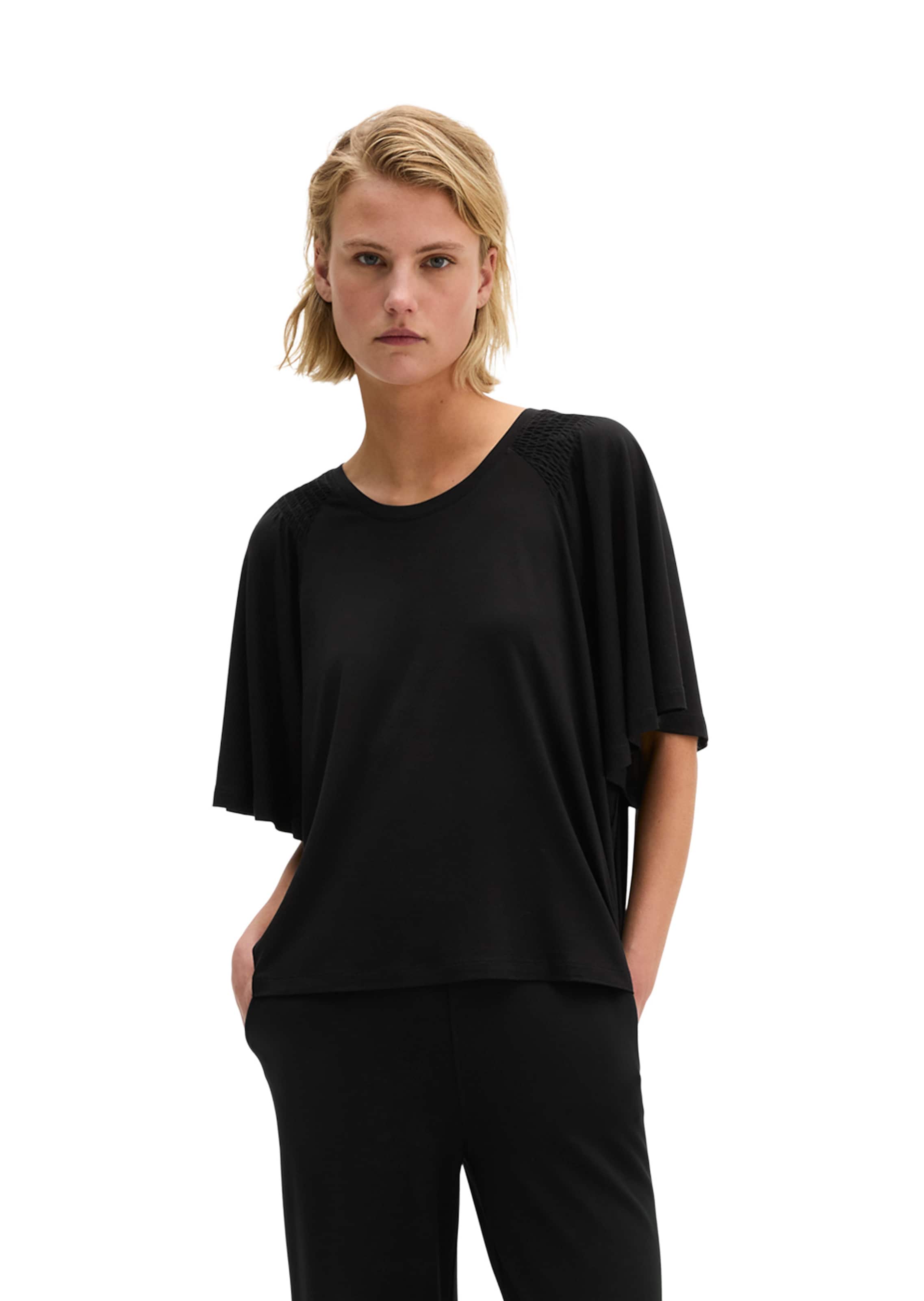 Marc O'Polo Shirt in Zwart: voorkant