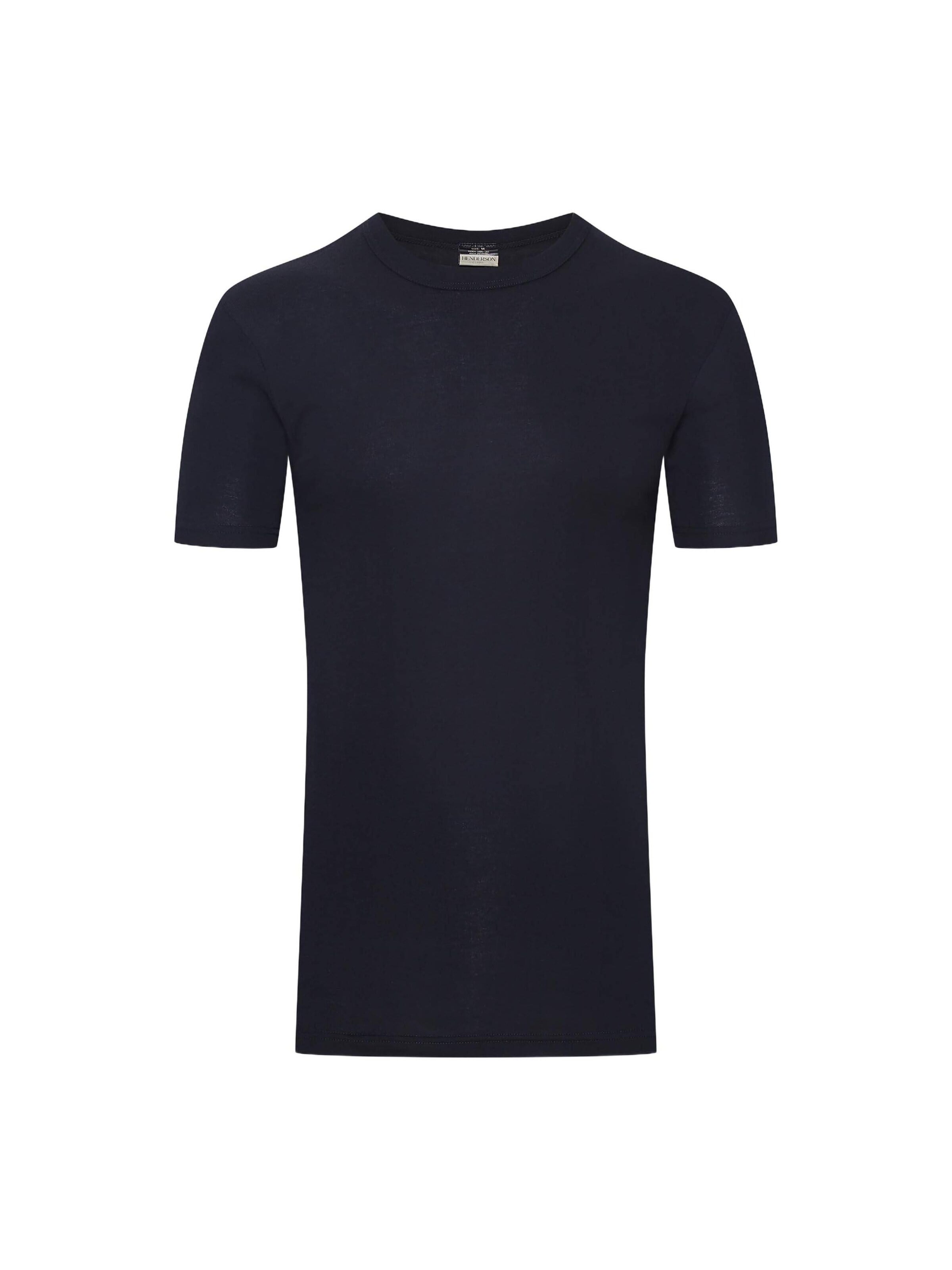 Henderson - Camiseta 'Slim-Fit-Baumwoll-T-Shirt mit Rundhals, BT-100 M' en negro: frente