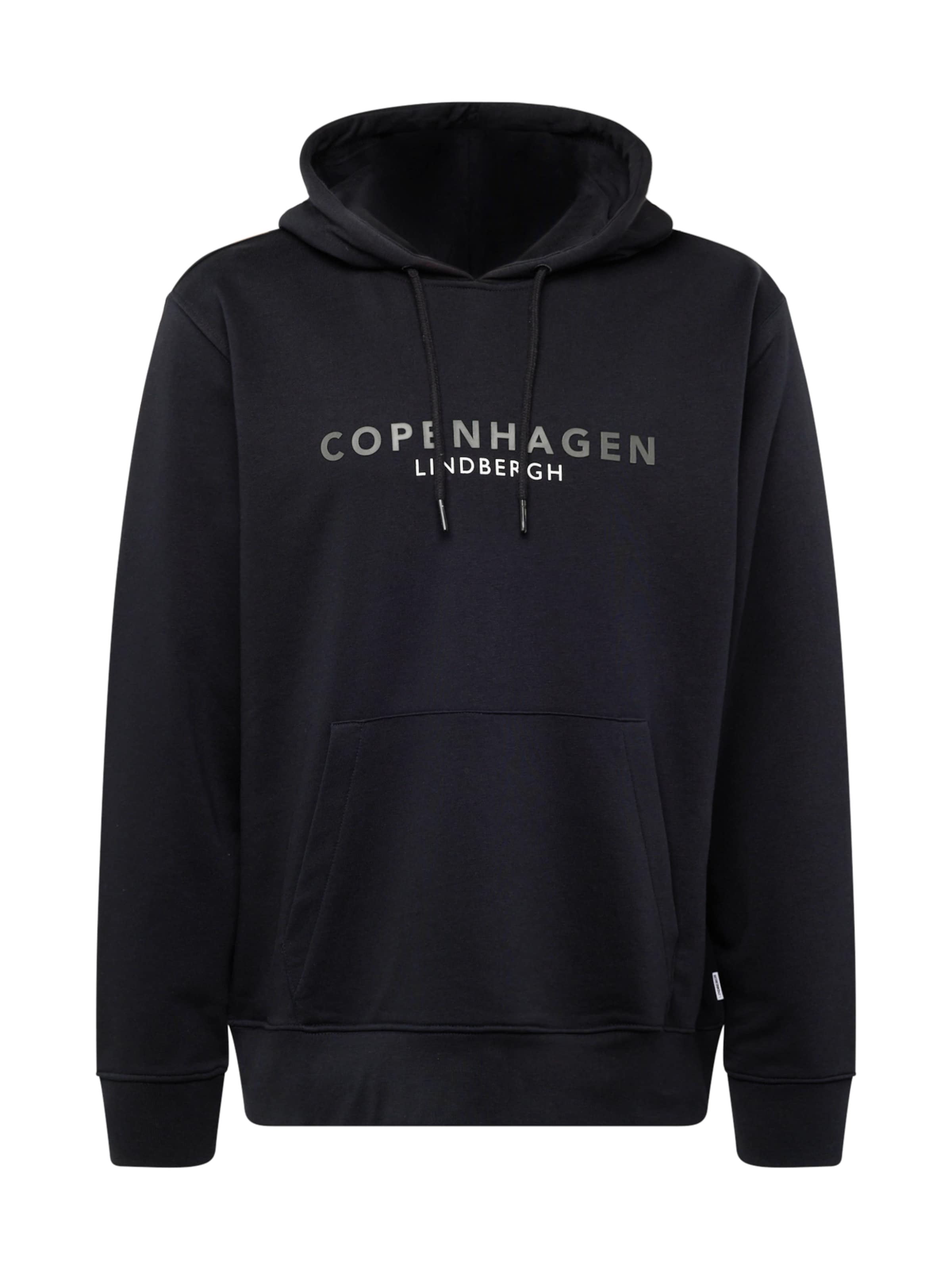 Felpa 'Copenhagen' di Lindbergh in nero: frontale