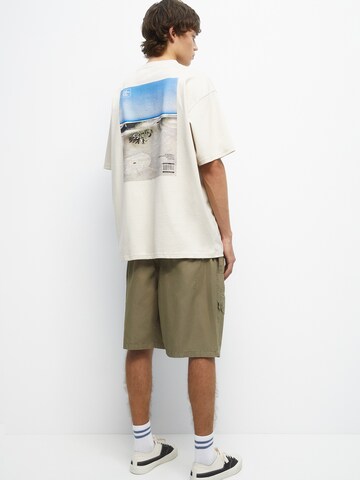 Pull&Bear Tričko – béžová