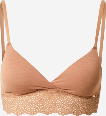 T-shirt Reggiseno di Skiny in beige: frontale