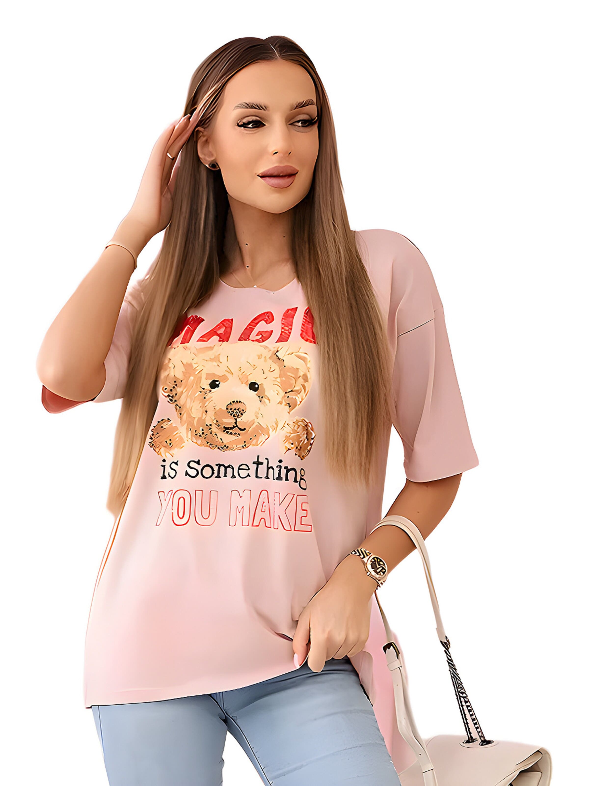 Lumera Shirt in Roze: voorkant