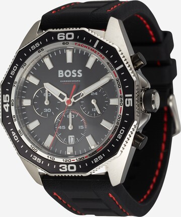 BOSS Analogové hodinky '44MM/CHRONO/5ATM/SS CASE/BLACK DIAL/BLAC' – černá: přední strana