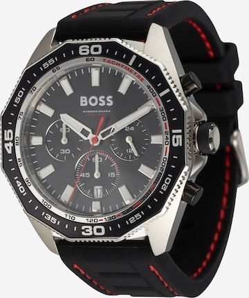 BOSS Black Analoginen kello '44MM/CHRONO/5ATM/SS CASE/BLACK DIAL/BLAC' värissä musta: edessä