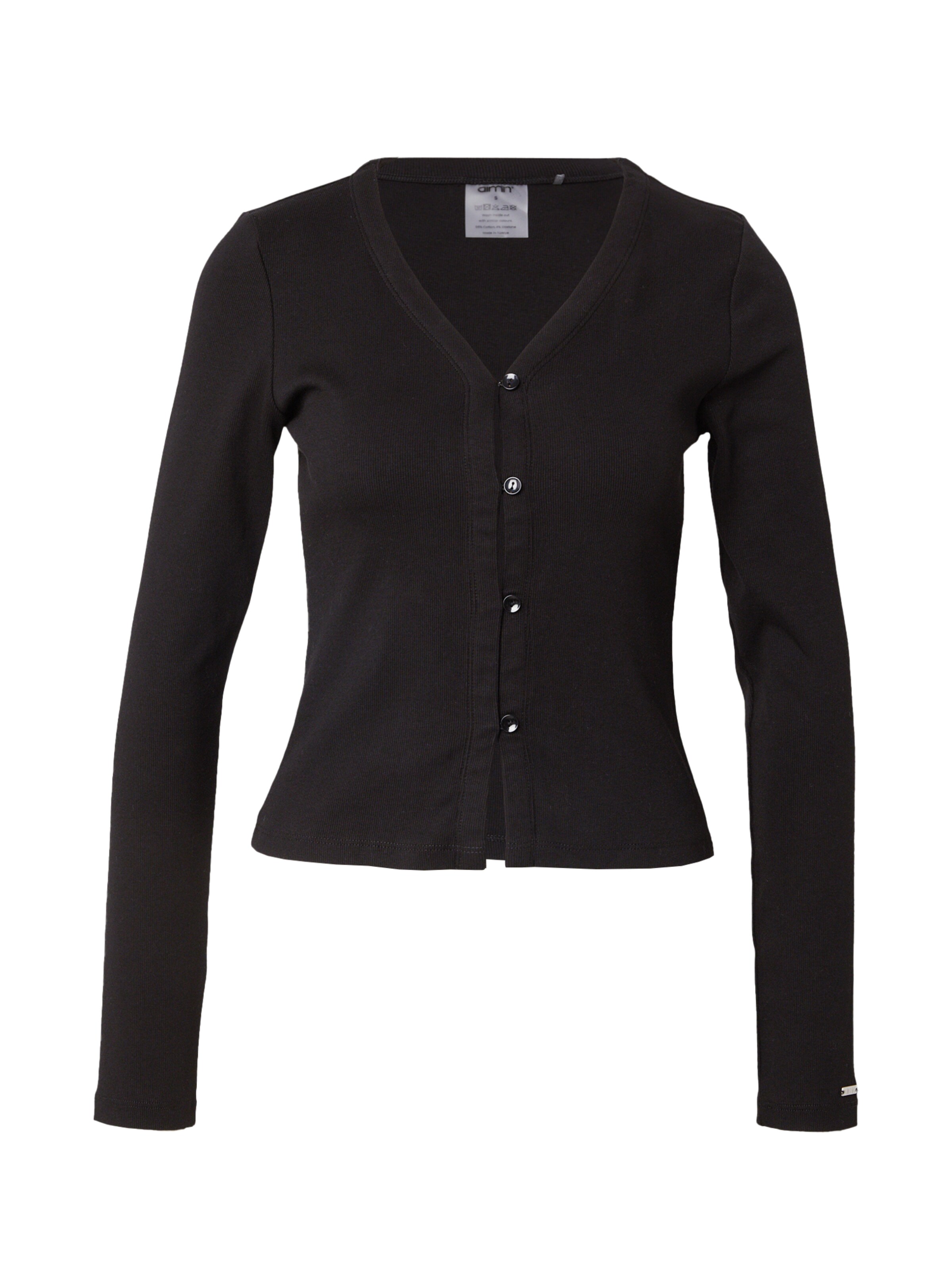 Aim'n Sportovní kardigan – černá: přední strana
