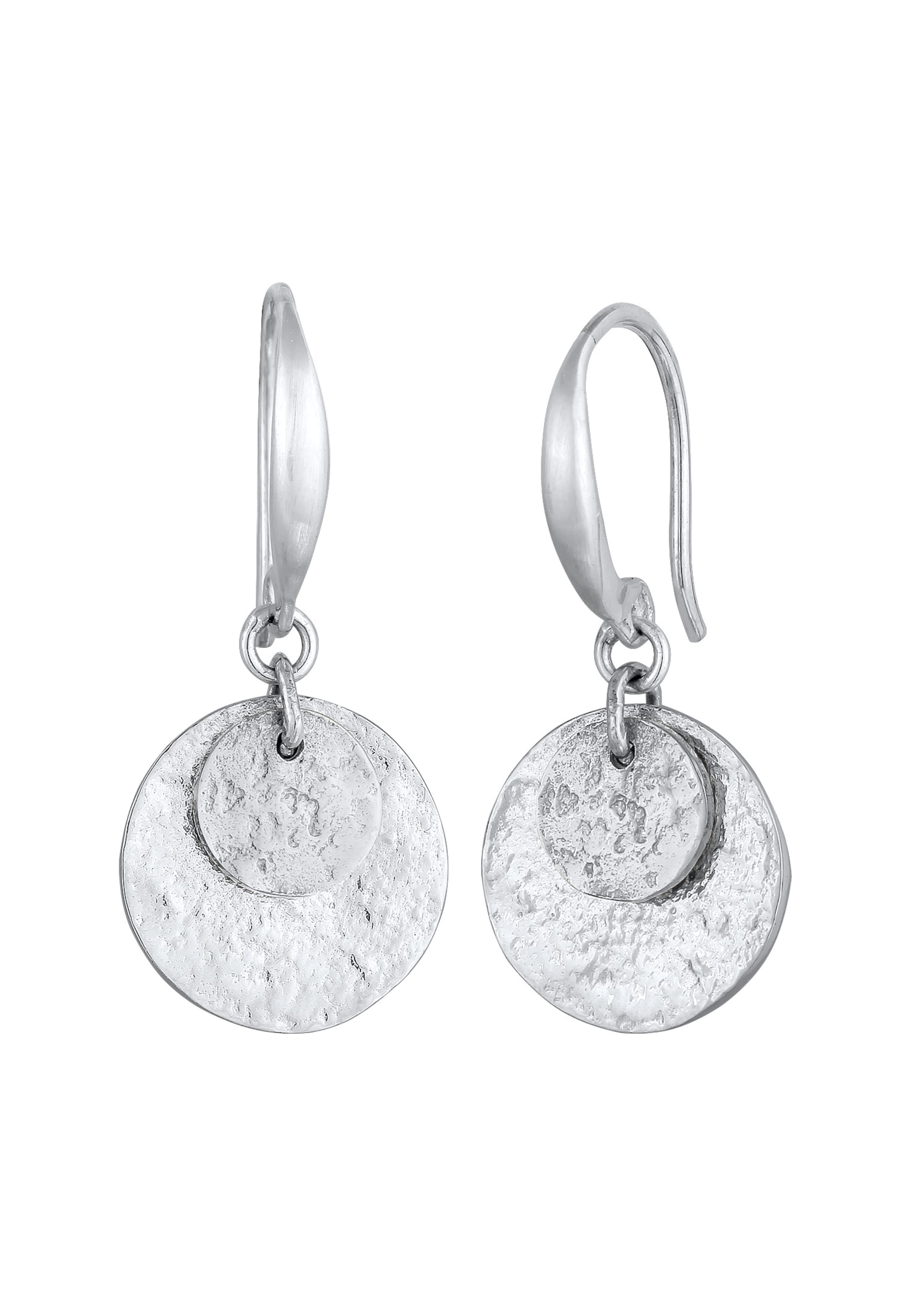 ELLI Ohrringe Bi Color_Tri Color, Geo, Textured in Silber