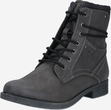 Bottines à lacets TOM TAILOR en gris : devant