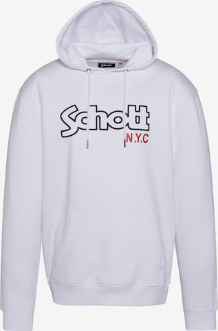 Schott NYC Sweatshirt in Weiß: Vorderseite