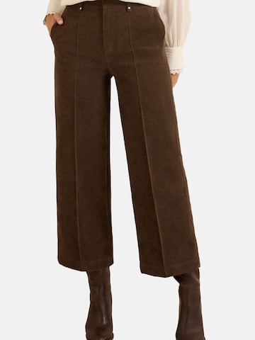 love & roses Широкий Плиссированные брюки в Коричневый: спереди