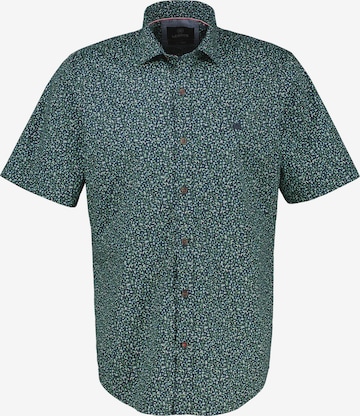 LERROS Halbarmhemd, sommerlich gemustert in Blau: Vorderseite