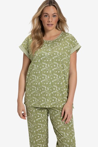Ulla Popken Pajama Shirt in Green: front