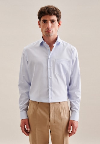 SEIDENSTICKER Comfort fit Zakelijk overhemd in Blauw: voorkant