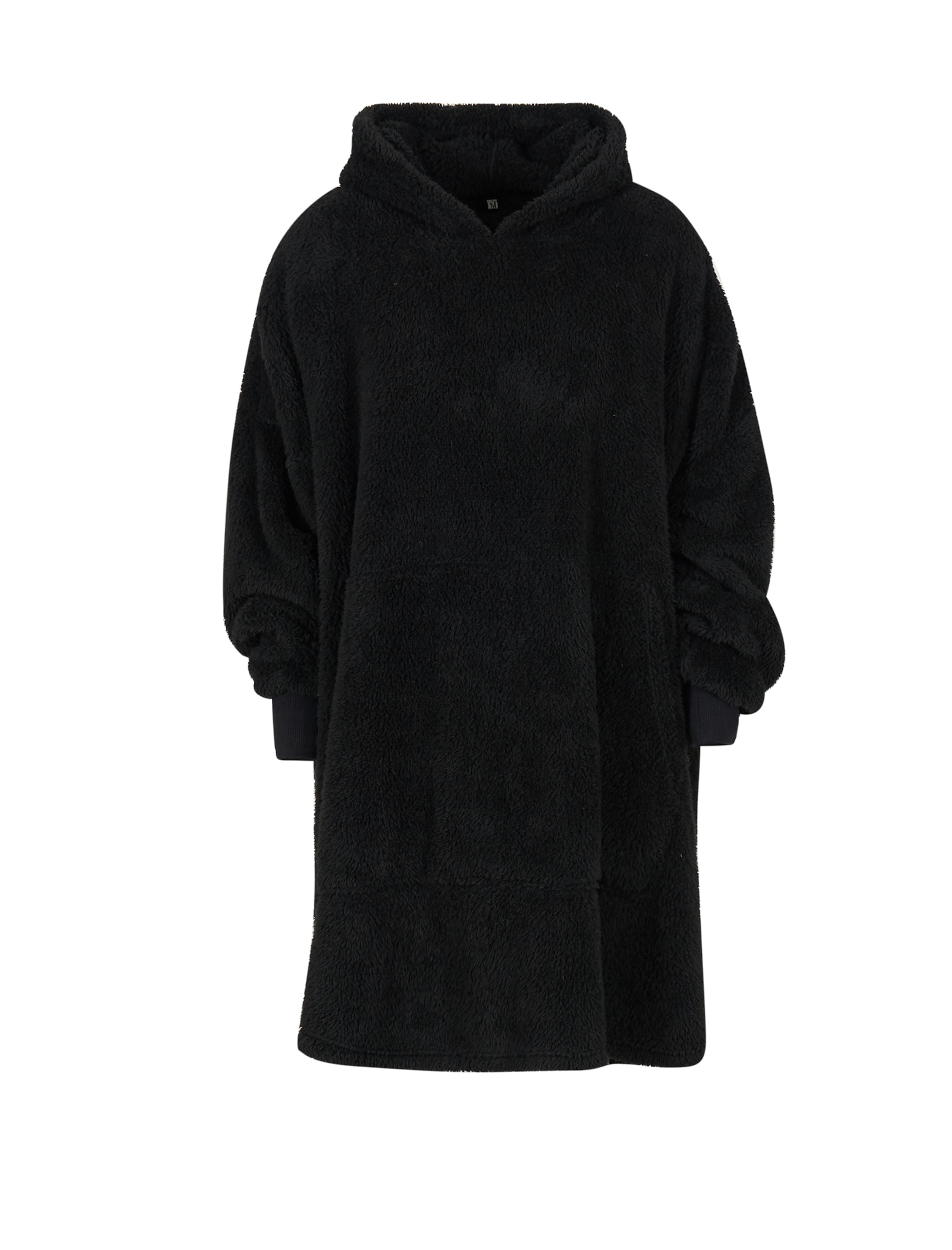 Loungeable Bademantel in Schwarz: Vorderseite