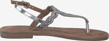 TAMARIS T-Bar Sandals in Silver