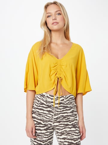 Gina Tricot Blouse 'Misan' in Geel: voorkant