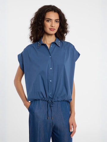 Ana Alcazar Blouse 'Doyla' in Blue: front