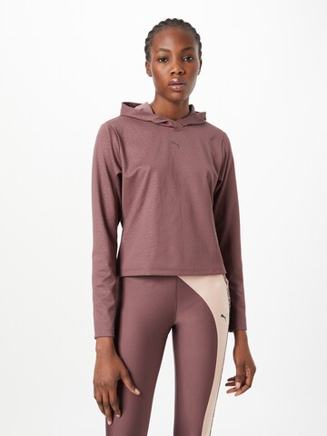 Sweat de sport PUMA en violet : devant