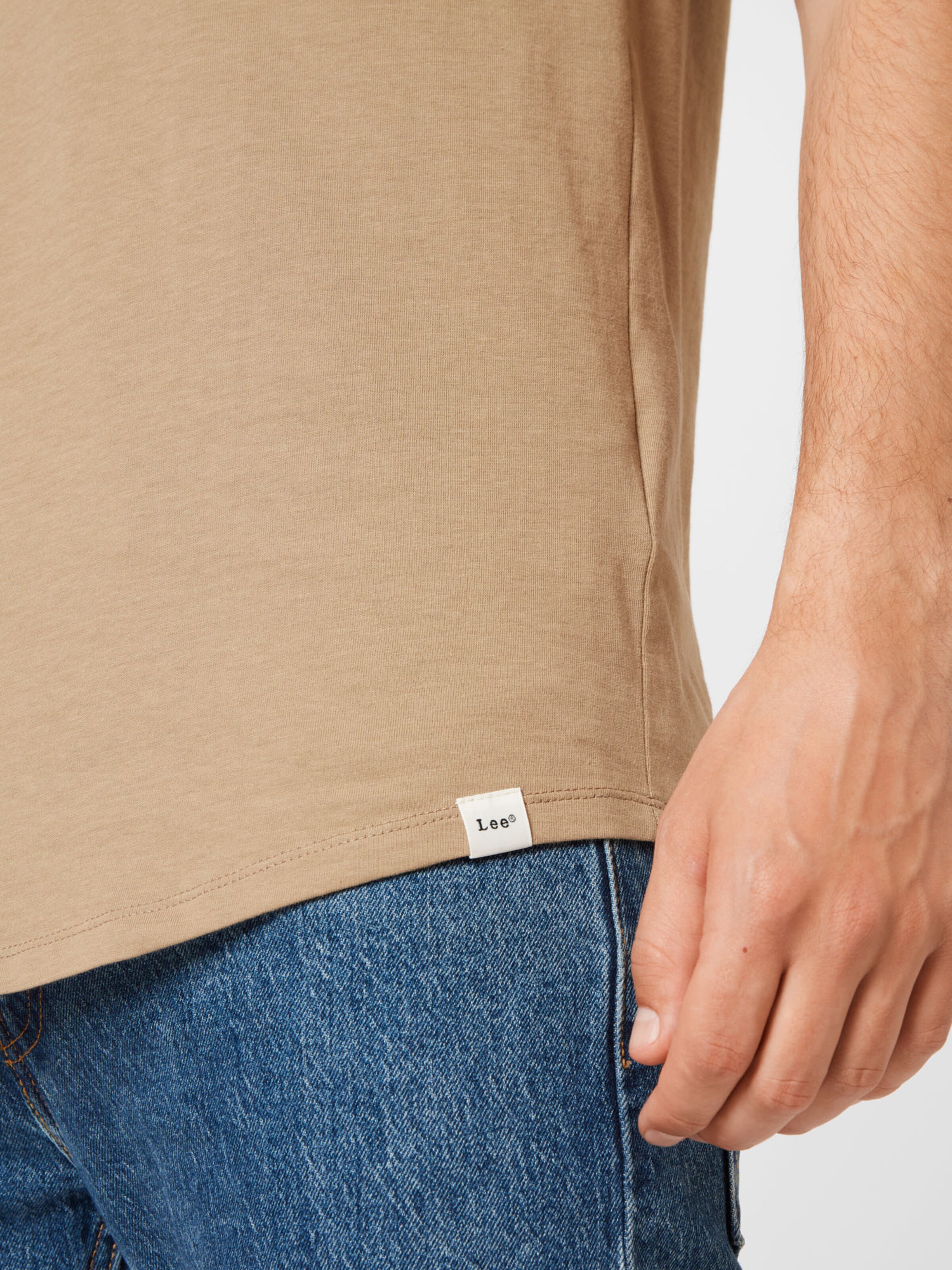 Männer Shirts Lee T-Shirt in Dunkelbeige - PP91524 Männer Shirts Lee T-Shirt in Dunkelbeige - PP91524