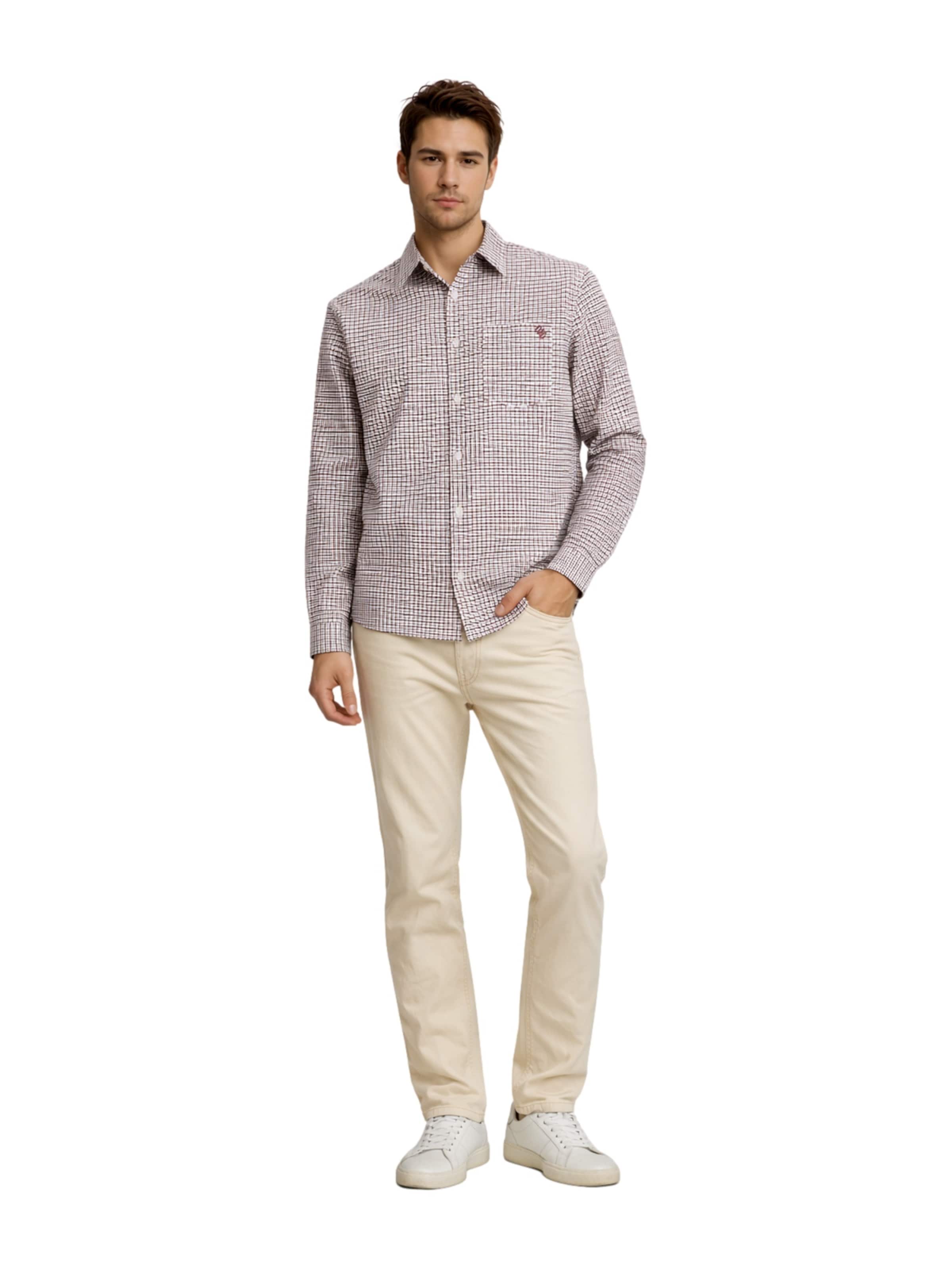 JACK & JONES Comfort Fit Skjorte 'Frederiksberg' i brun