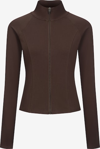 cfab (formerly creamy fabrics) Sweatvest in Bruin: voorkant