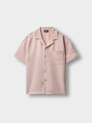 Burocs Hemd 'Herringbone' in Pink: Vorderseite