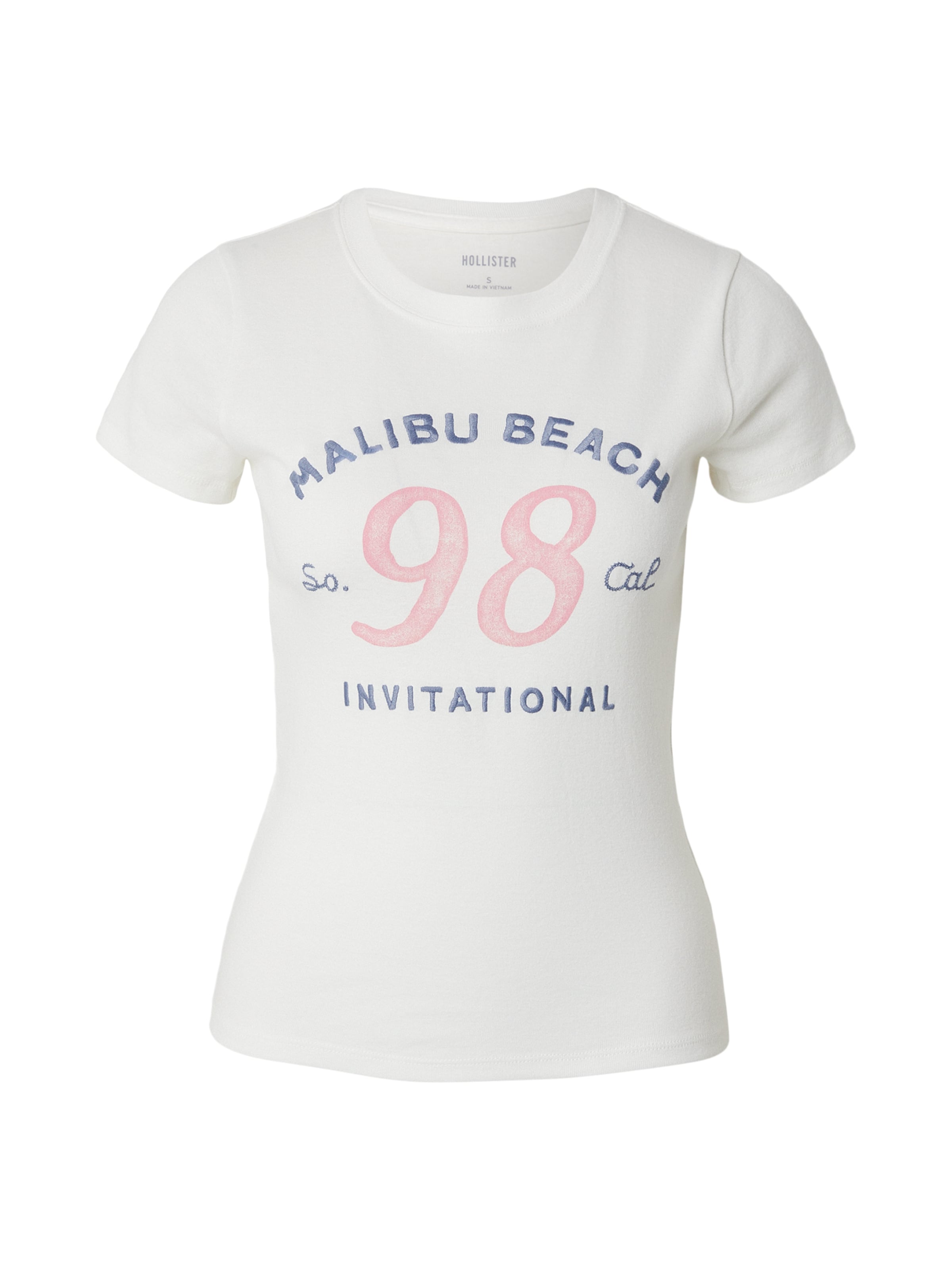 HOLLISTER Majica | bela barva: sprednja stran