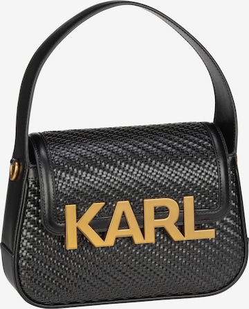 Karl Lagerfeld Handtasche 'K/Letters Woven' in Schwarz: predná strana