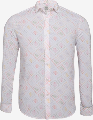 Campus Sutra Классический крой Рубашка 'Declan' в Ярко-розовый: спереди