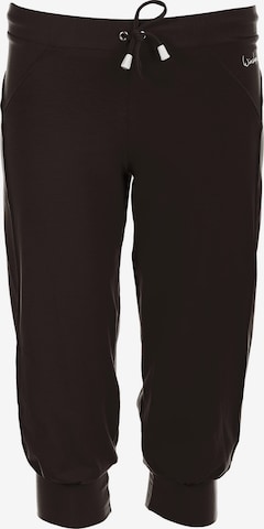 Effilé Pantalon de sport 'WBE5' Winshape en noir : devant