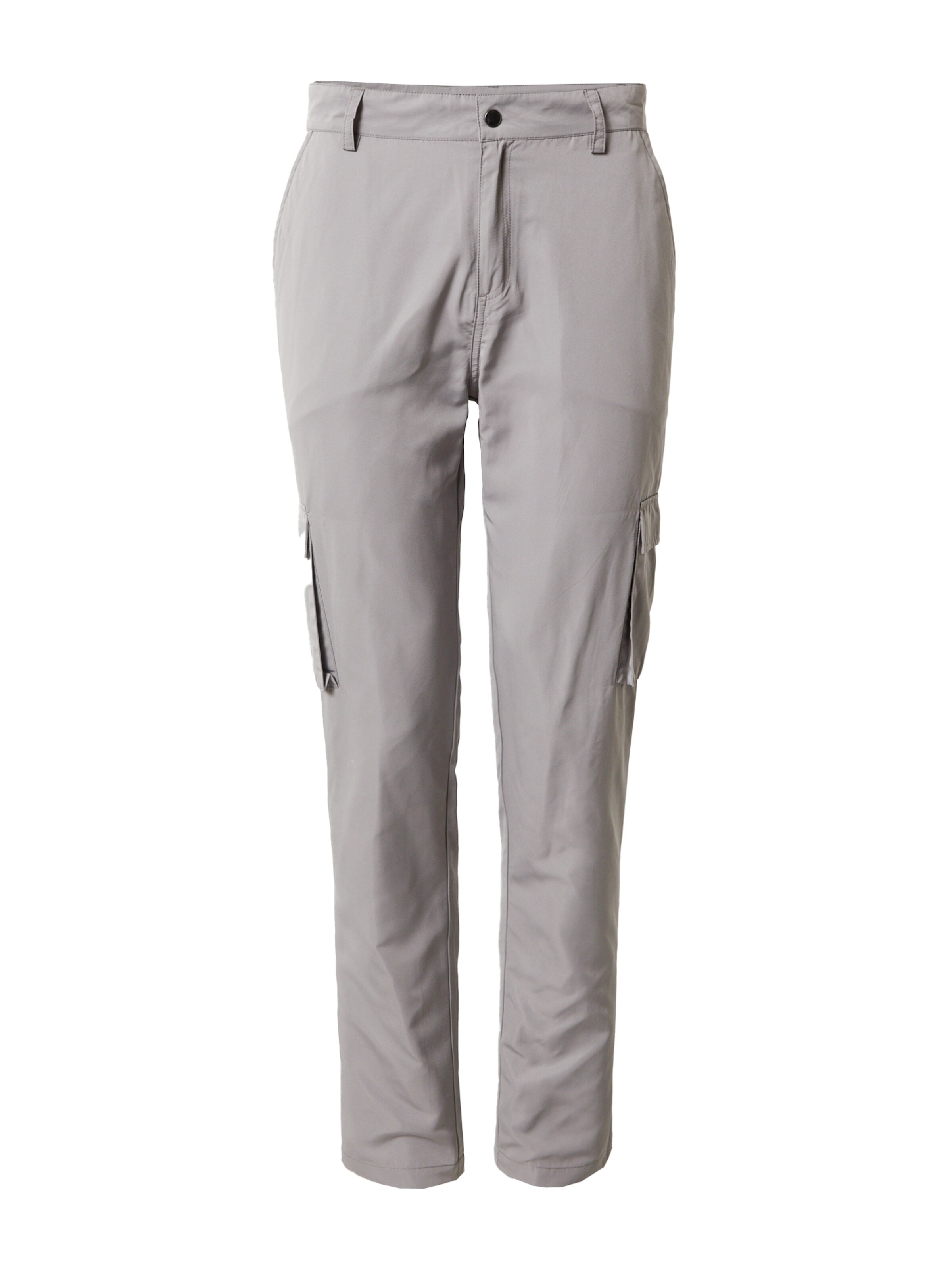 About You x Nils Kuesel Zúžený Kalhoty 'Iven' – šedá: přední strana