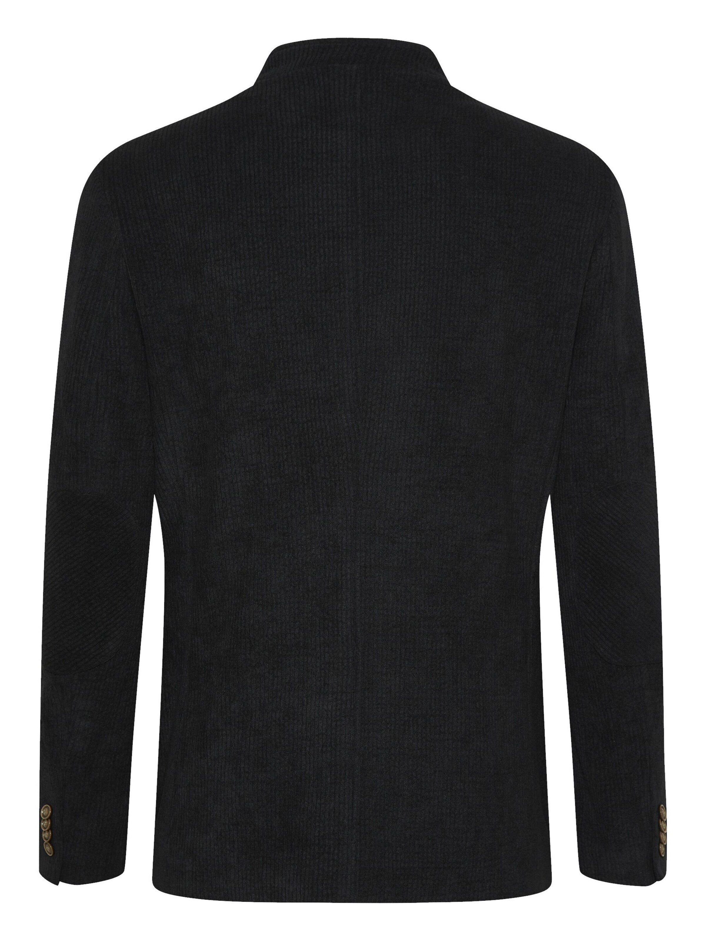 KaiserLich Regular Fit Trachtenjacke '5435' mit feiner Cord-Struktur in Schwarz