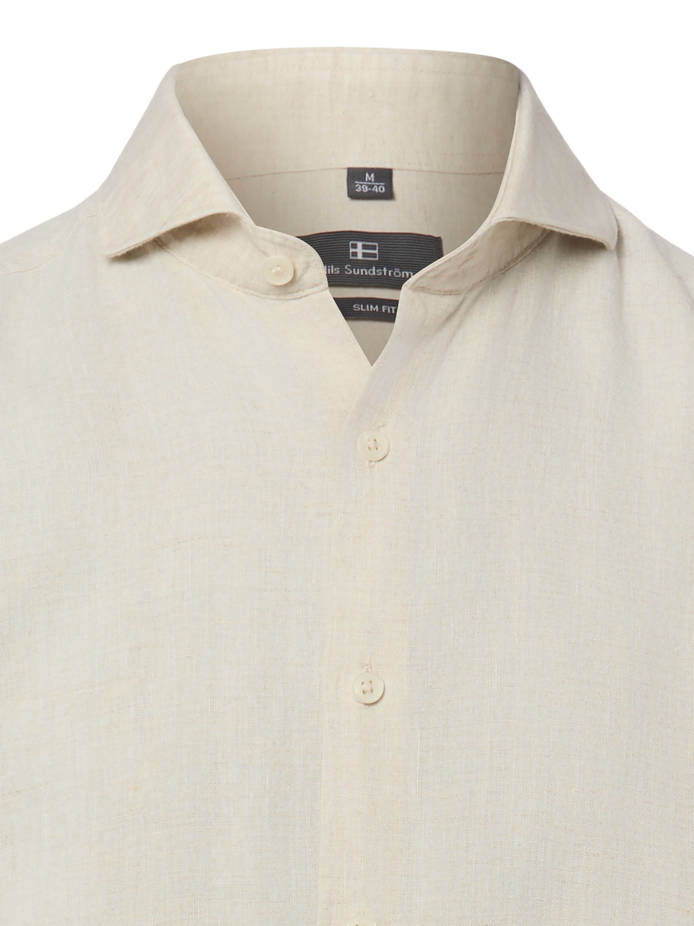 Nils Sundström Comfort fit Overhemd in Beige