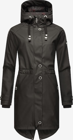 Manteau fonctionnel 'Rainy Flower' NAVAHOO en noir : devant