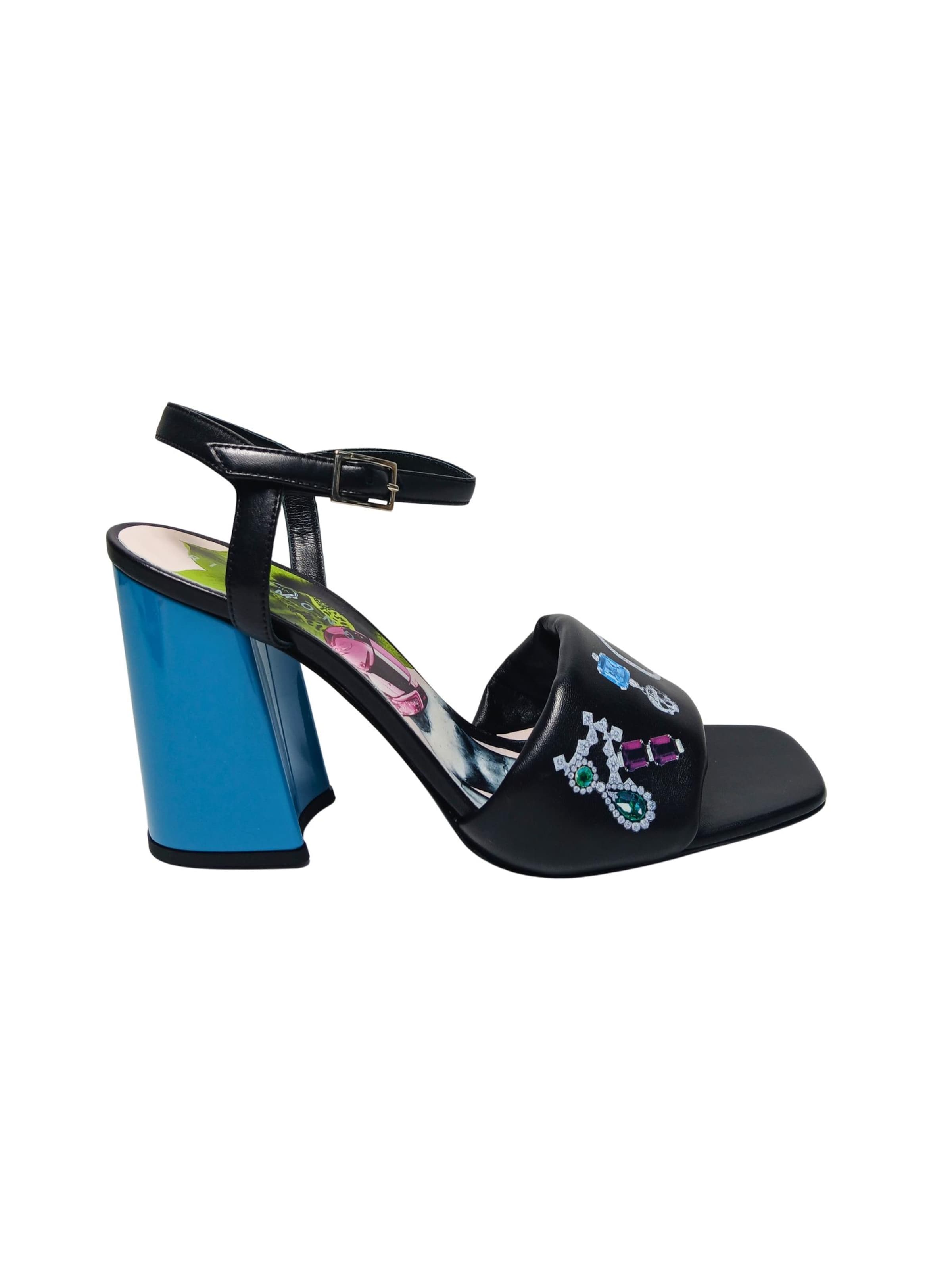 John Richmond - Sandalias en negro: frente