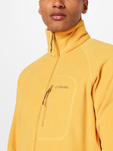 COLUMBIA Athletic Fleece Jacket 'FAST TREK II' in Yellow