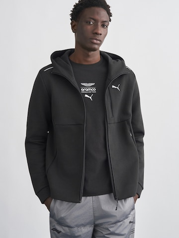 Bluză cu fermoar sport 'PUMATECH' de la PUMA pe negru: față