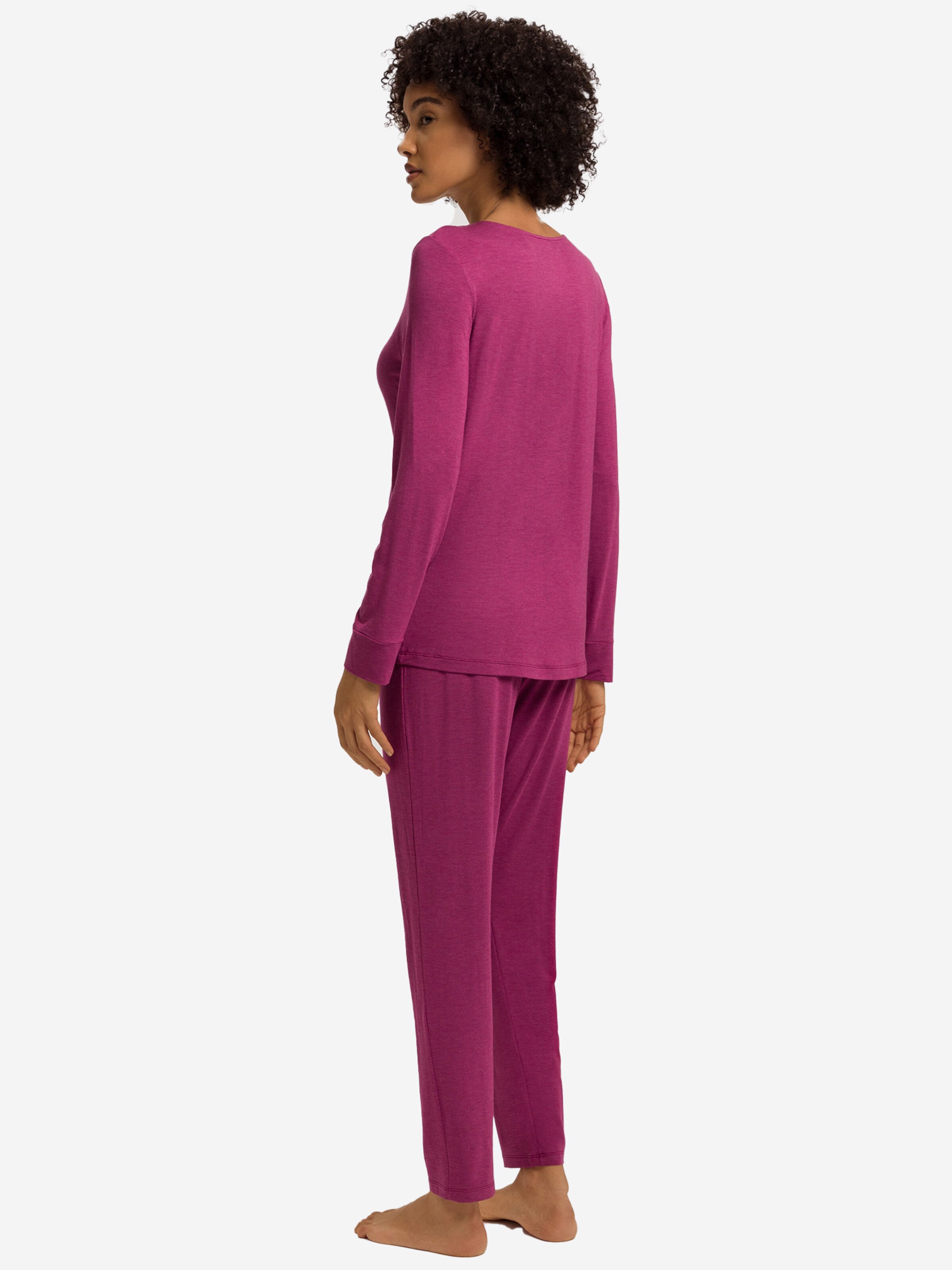 Hanro Pyjama ' Natural Elegance ' in Rood