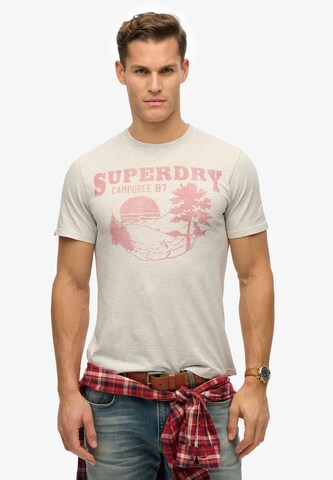 Superdry Shirt 'Lo-Fi' in Grijs: voorkant