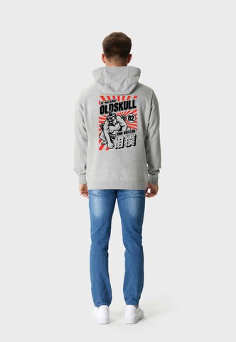 Oldskull Kapuzensweatshirt 'ASIAN SUMO SENSATION' in Grau