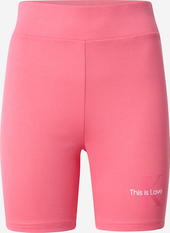 Calvin Klein Jeans Skinny Legíny 'Pride' – pink: přední strana