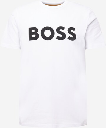 BOSS Orange Тениска 'Thinking' в бяло: отпред